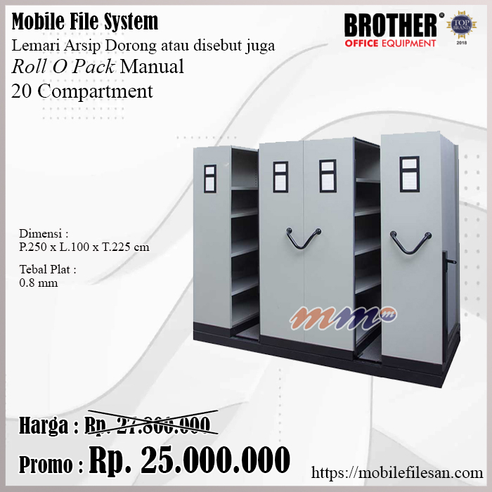 Mobile File Brother 20 Compartment