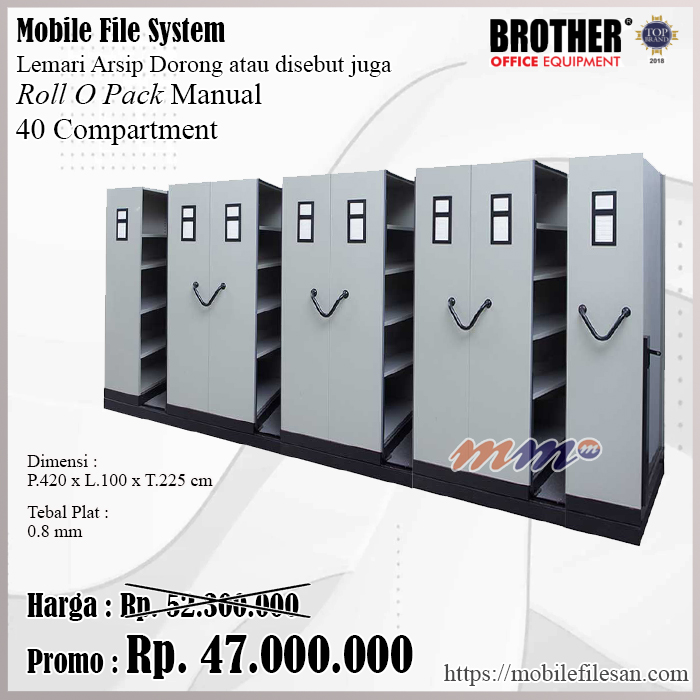 Mobile File Brother 40 Compartment