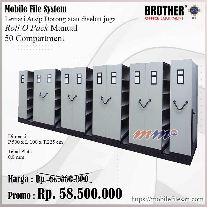 Mobile File Brother 50 Compartment