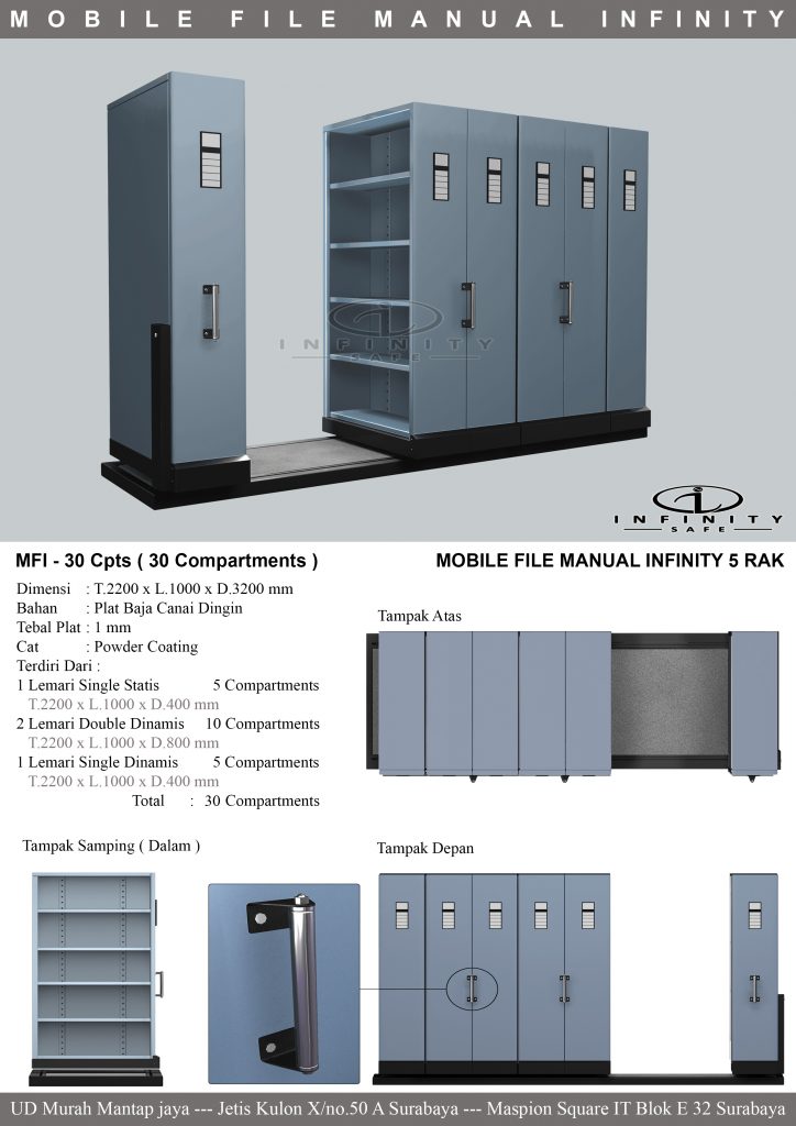 Mobile File Infinity 30 Compartment 5 Rak