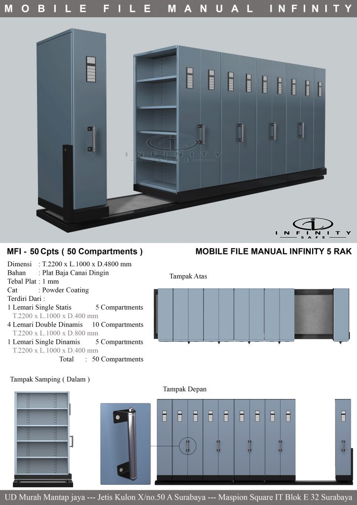 Mobile File Infinity 50 Compartment 5 Rak